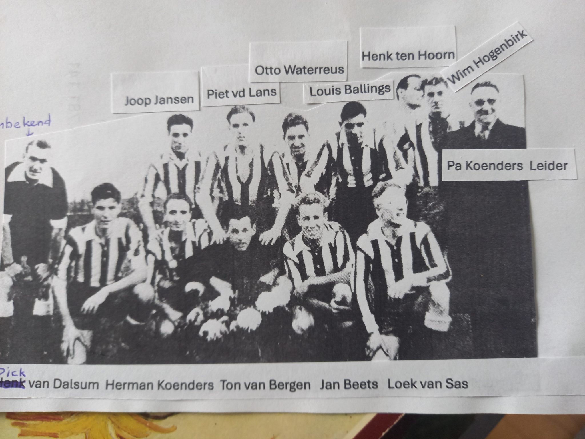 Elftalfoto Quick Steps 1 uit 1954!