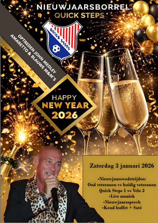 Zaterdag 3 januari: onze spectaculaire nieuwjaarsborrel!