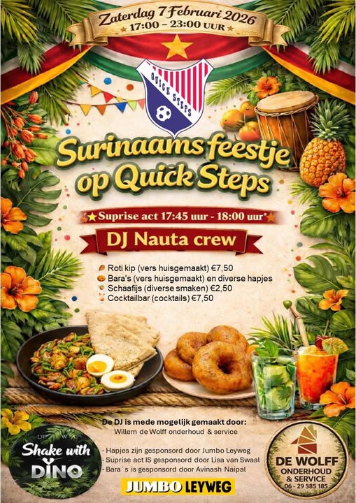 Surinaams feestje op 7 februari !