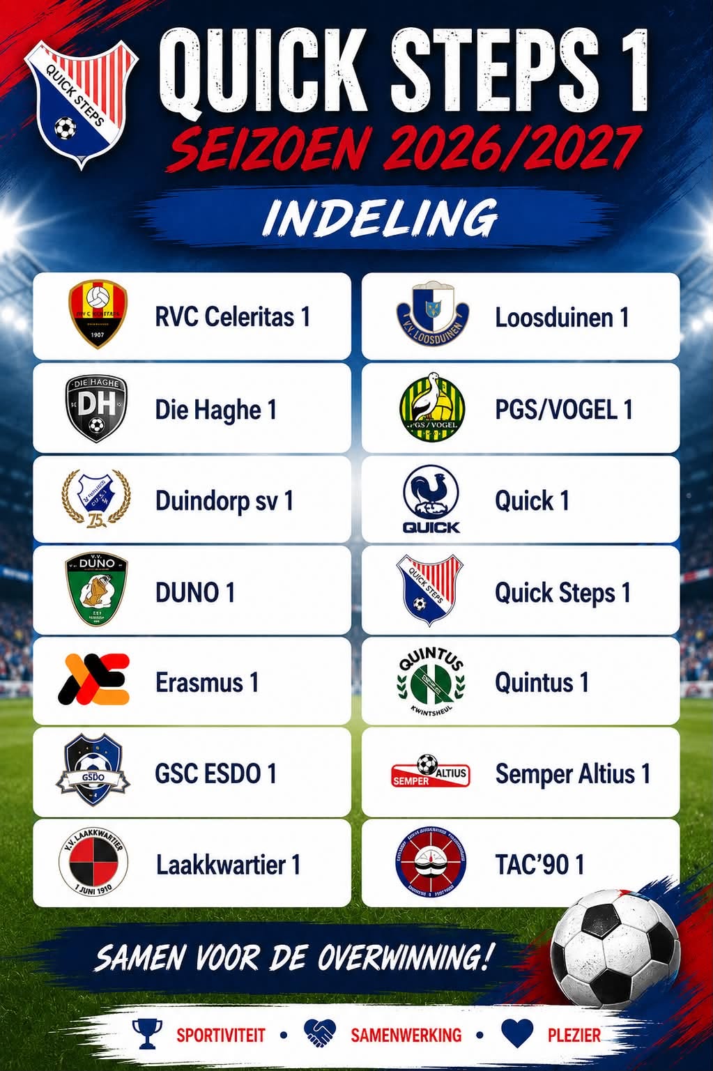 Indeling vlaggenschip bekend!